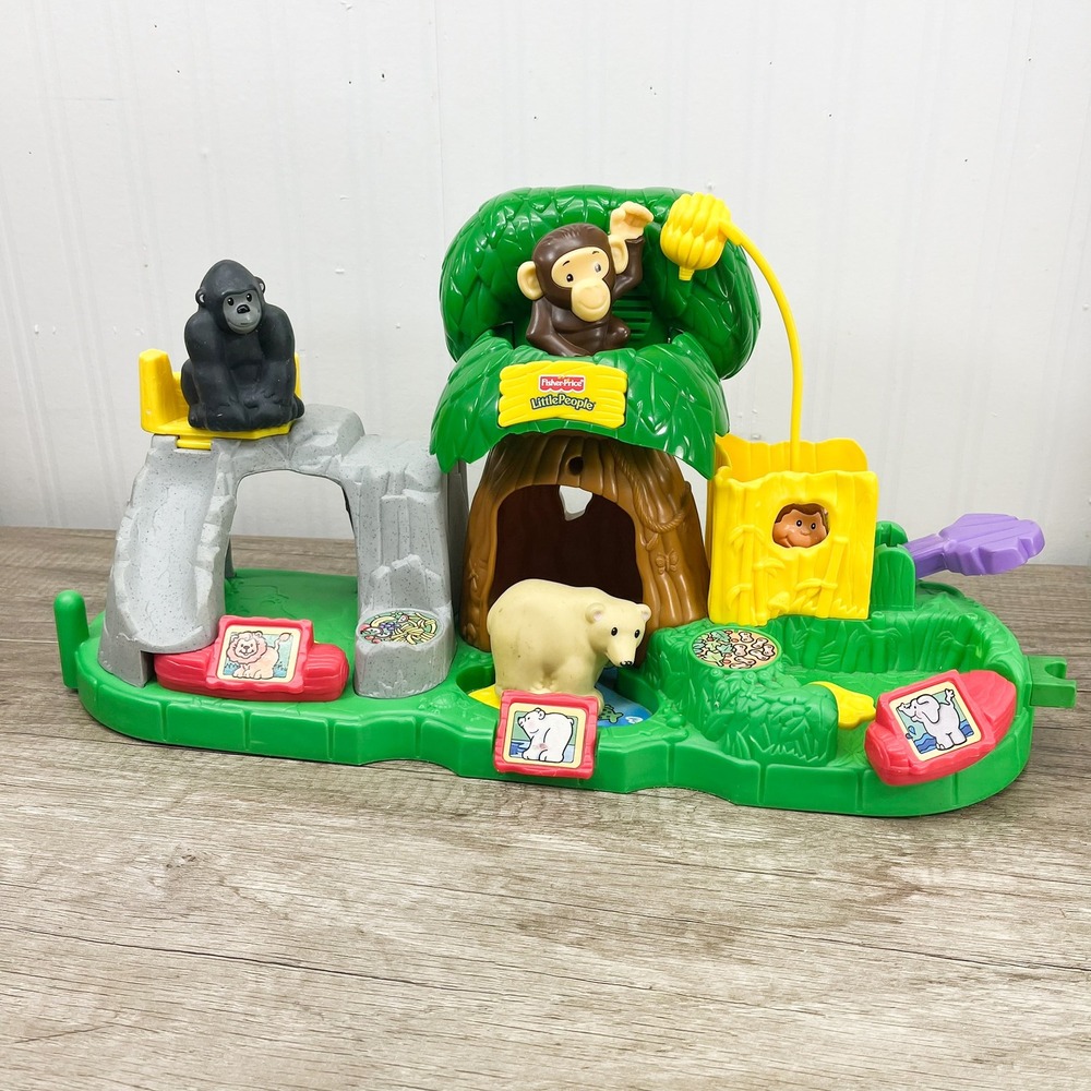 Fisher Price Little People Zoo Talkers Animal Sounds Zoo Playset Gorilla Monkey